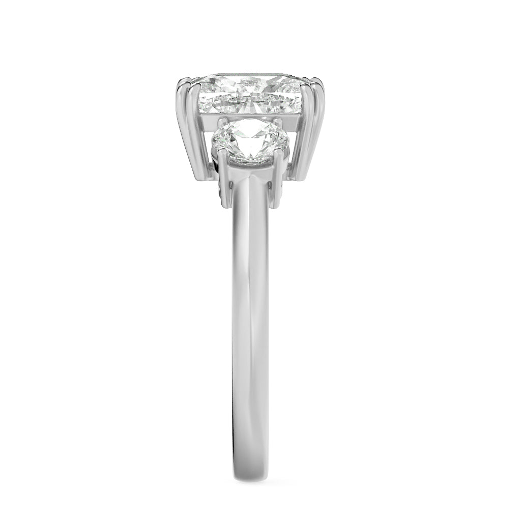 3CTW Elongated Cushion Lab-Grown Diamond Bold Three Stone Ring 3 Stones