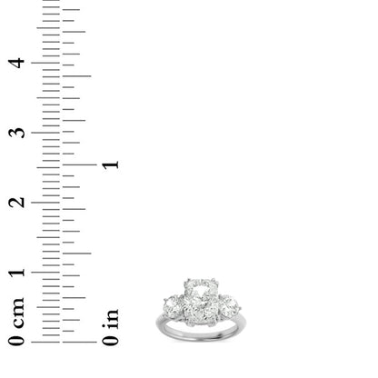 3CTW Elongated Cushion Lab-Grown Diamond Bold Three Stone Ring 3 Stones
