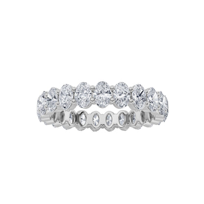 2.75CTW Oval Lab-Grown Diamond Split Prong Eternity Ring 22 Stones