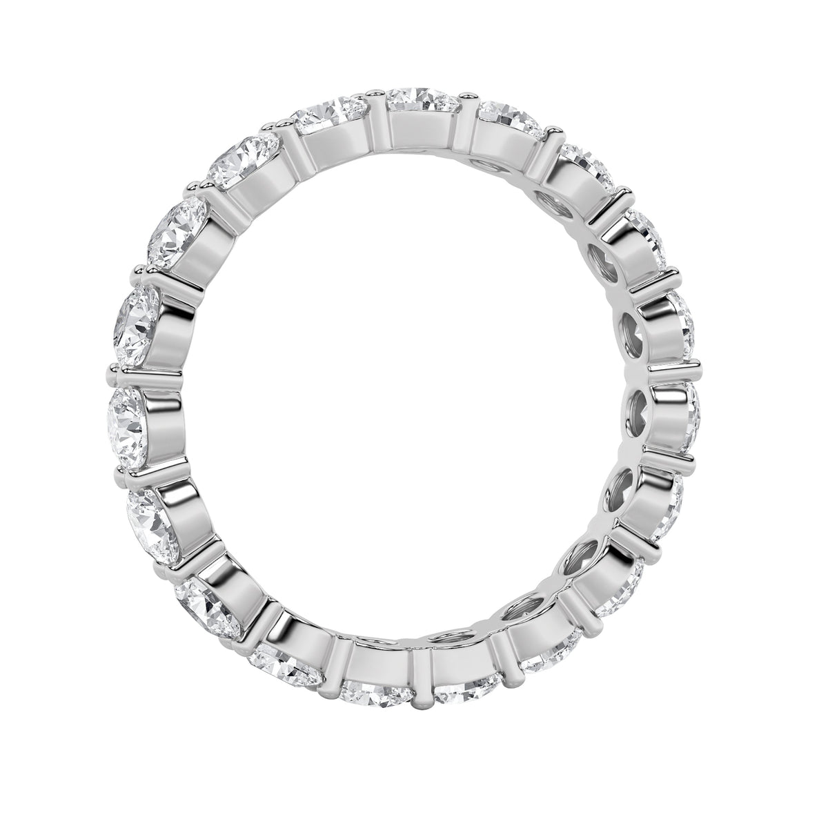 3CTW Round Lab-Grown Diamond Stud Ring 17 Stones