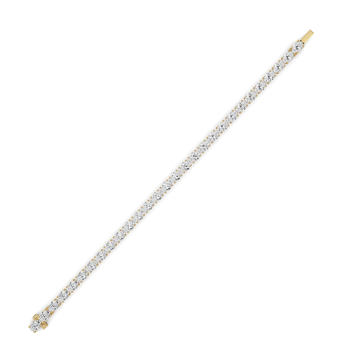 12CTW Oval Lab-Grown Diamond Prong Tennis Bracelet 29 Stones