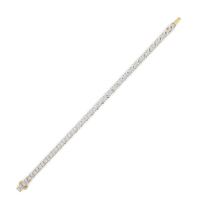 12CTW Oval Lab-Grown Diamond Prong Tennis Bracelet 29 Stones