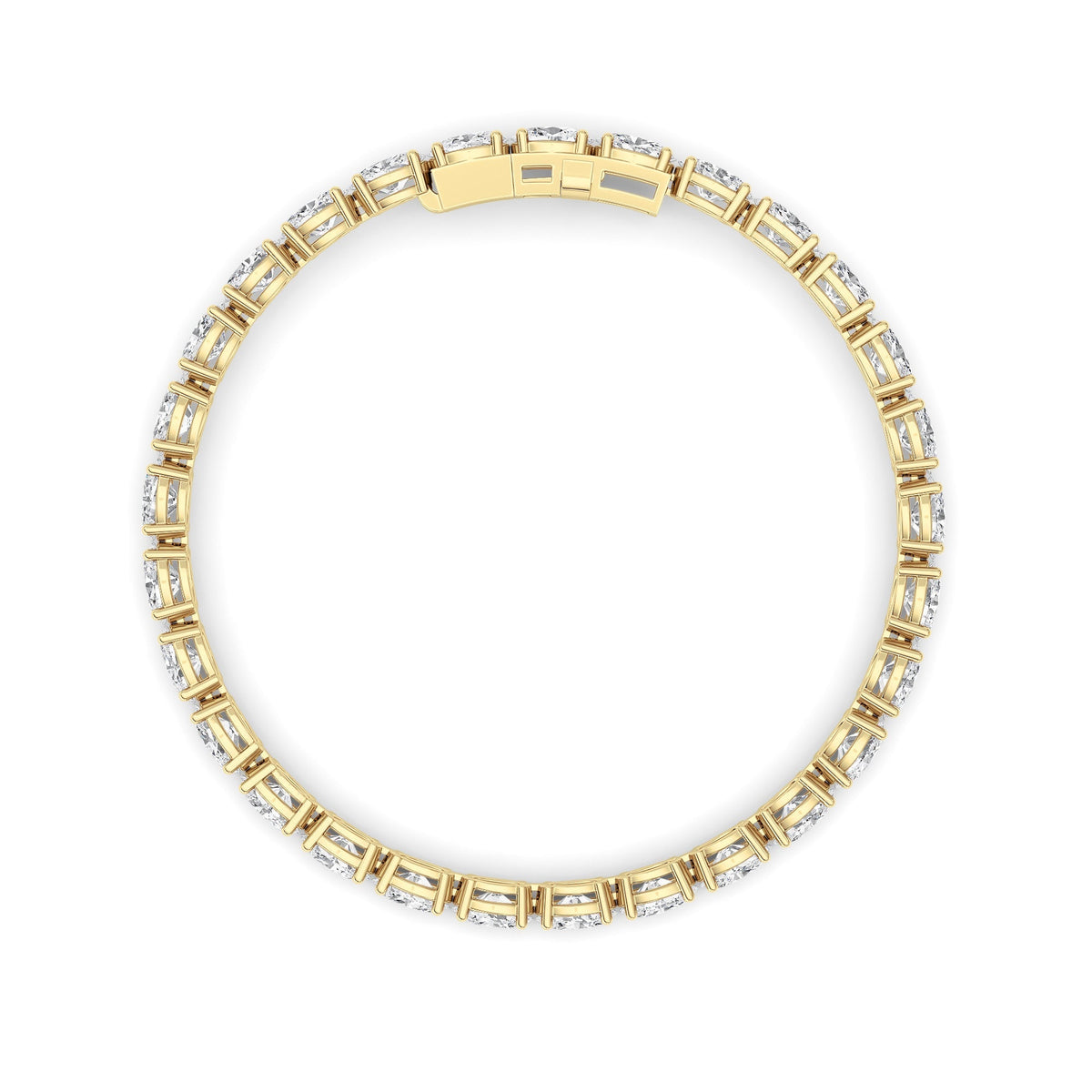12CTW Oval Lab-Grown Diamond Prong Tennis Bracelet 29 Stones