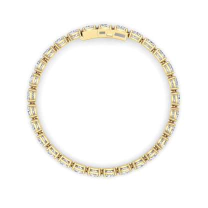 12CTW Oval Lab-Grown Diamond Prong Tennis Bracelet 29 Stones