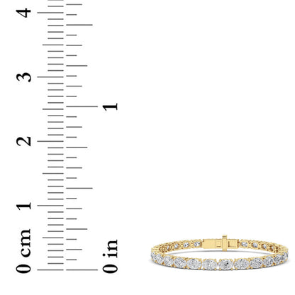 12CTW Oval Lab-Grown Diamond Prong Tennis Bracelet 29 Stones