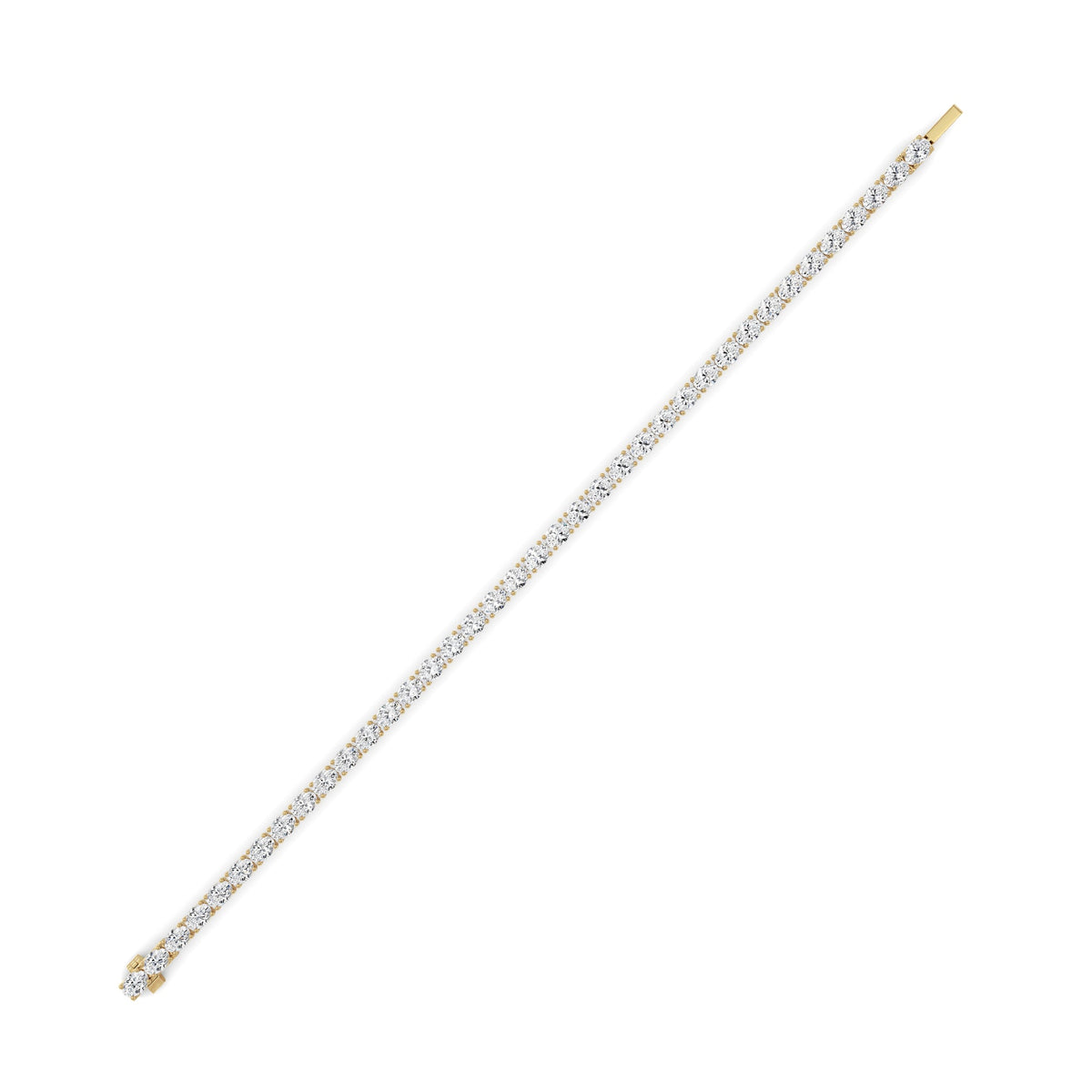 7CTW Oval Lab-Grown Diamond Prong Tennis Bracelet 38 Stones