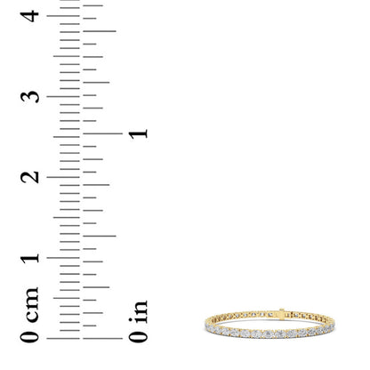 7CTW Oval Lab-Grown Diamond Prong Tennis Bracelet 38 Stones