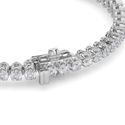 5CTW Round Lab-Grown Diamond Prong Graduating Tennis Bracelet 47 Stones