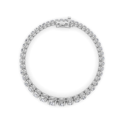 5CTW Round Lab-Grown Diamond Prong Graduating Tennis Bracelet 47 Stones