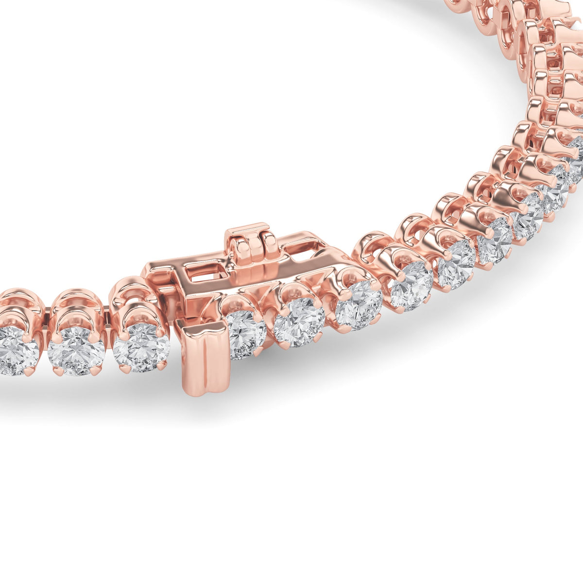 5CTW Round Lab-Grown Diamond Prong Graduating Tennis Bracelet 47 Stones