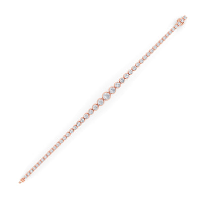 5CTW Round Lab-Grown Diamond Prong Graduating Tennis Bracelet 47 Stones