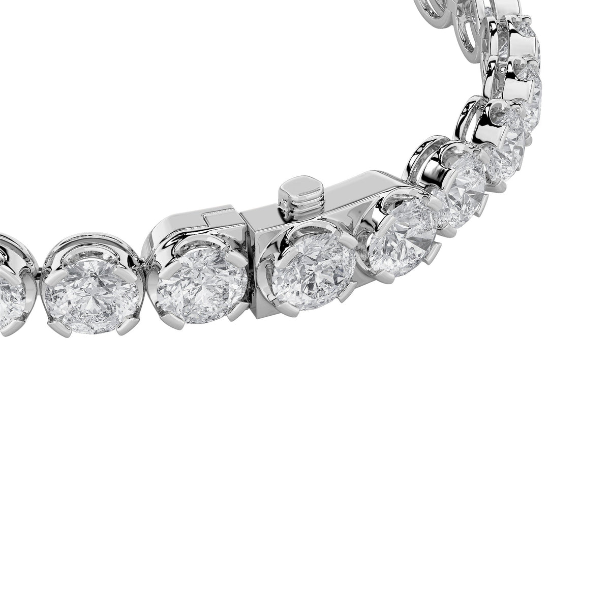 15CTW Round Lab-Grown Diamond Prong Tennis Bracelet 28 Stones