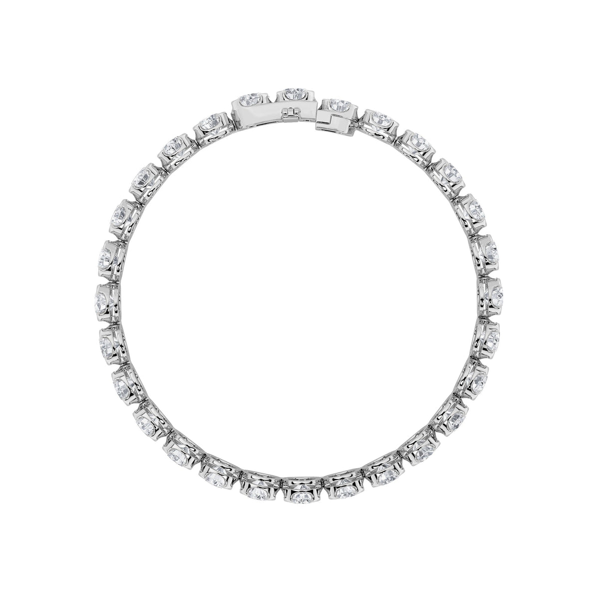 6CTW Round Lab-Grown Diamond Prong Tennis Bracelet 40 Stones