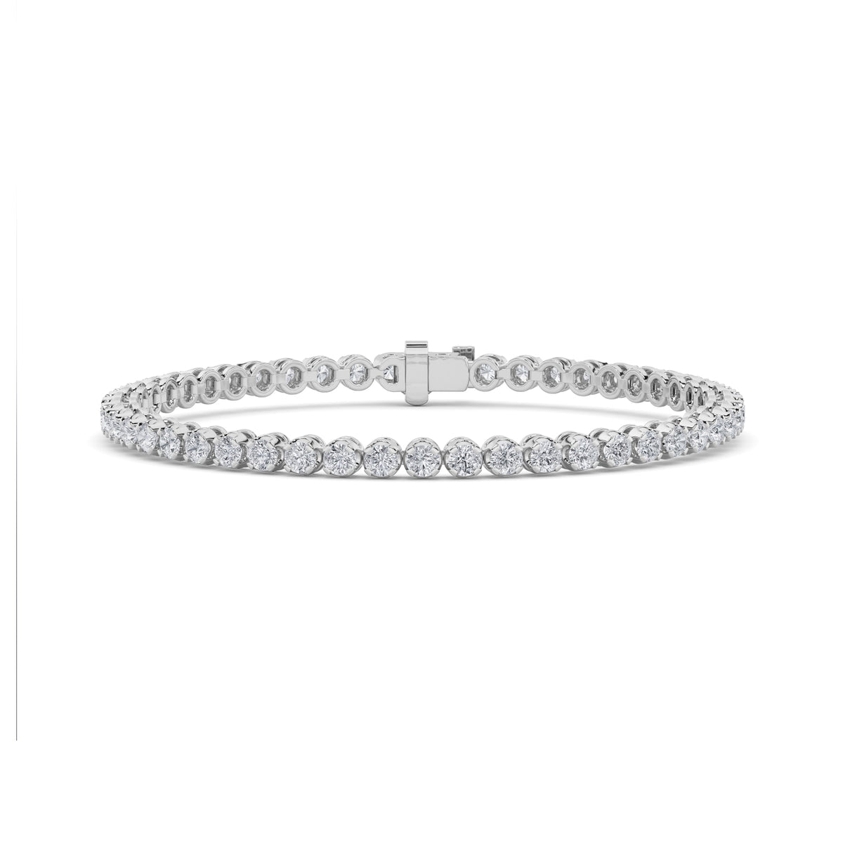 8CTW Round Lab-Grown Diamond Prong Tennis Bracelet 37 Stones