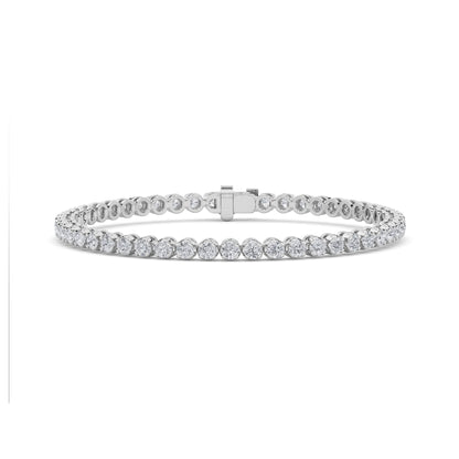 8CTW Round Lab-Grown Diamond Prong Tennis Bracelet 37 Stones