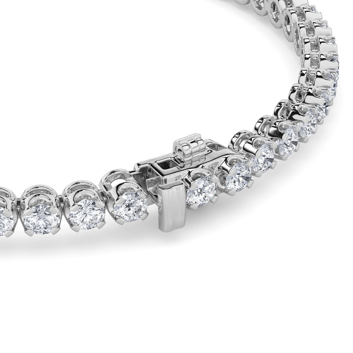 8CTW Round Lab-Grown Diamond Prong Tennis Bracelet 37 Stones
