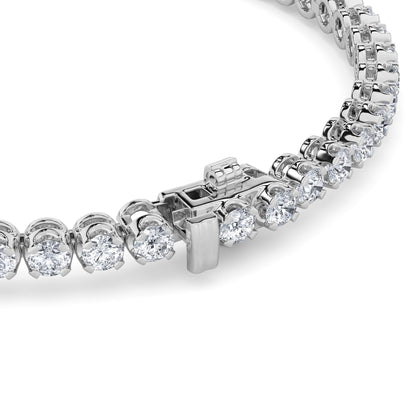 8CTW Round Lab-Grown Diamond Prong Tennis Bracelet 37 Stones