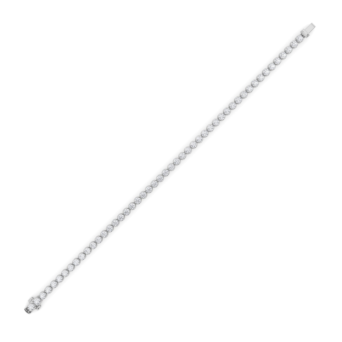 8CTW Round Lab-Grown Diamond Prong Tennis Bracelet 37 Stones