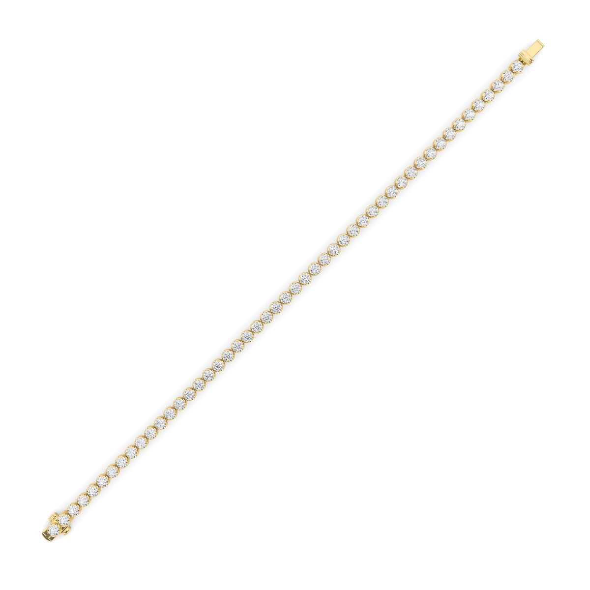 8CTW Round Lab-Grown Diamond Prong Tennis Bracelet 37 Stones
