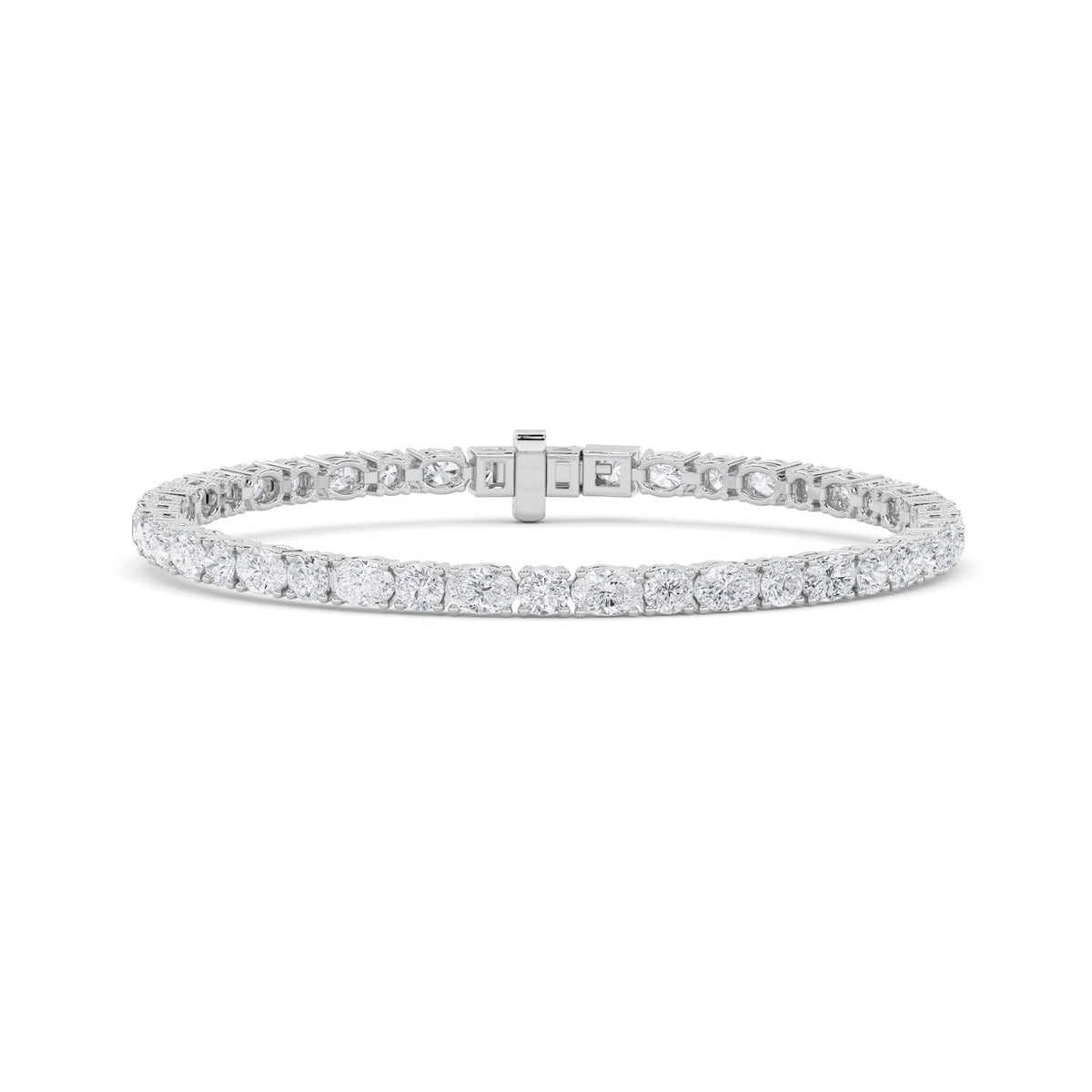 6.75CTW Oval Lab-Grown Diamond Prong Bracelet 42 Stones
