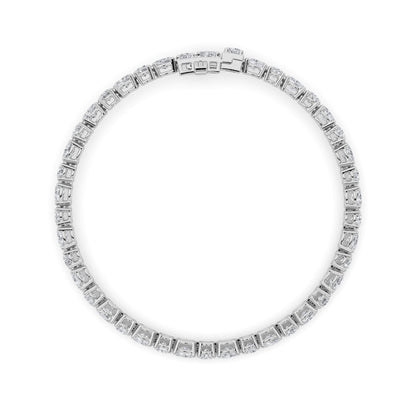 6.75CTW Oval Lab-Grown Diamond Prong Bracelet 42 Stones