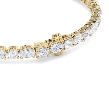 6.75CTW Oval Lab-Grown Diamond Prong Bracelet 42 Stones