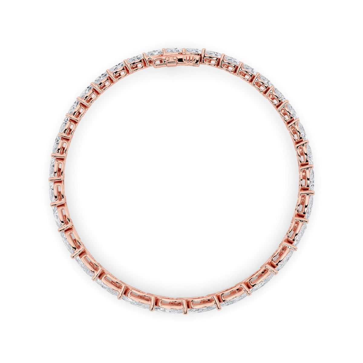 13.5CTW Marquise Lab-Grown Diamond Prong Bracelet 33 Stones