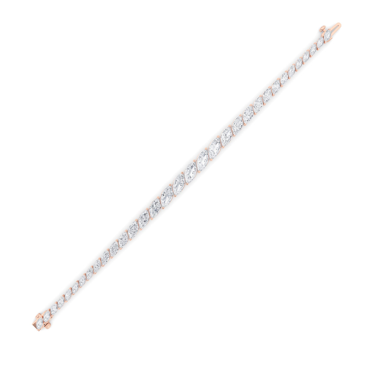 13.5CTW Marquise Lab-Grown Diamond Prong Bracelet 33 Stones