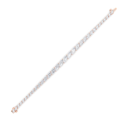 13.5CTW Marquise Lab-Grown Diamond Prong Bracelet 33 Stones