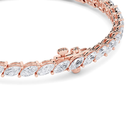 13.5CTW Marquise Lab-Grown Diamond Prong Bracelet 33 Stones