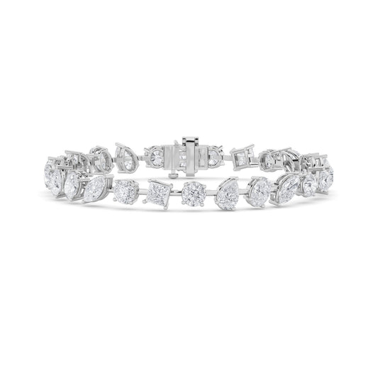 10.25CTW Mix Lab-Grown Diamond Prong Bracelet 26 Stones