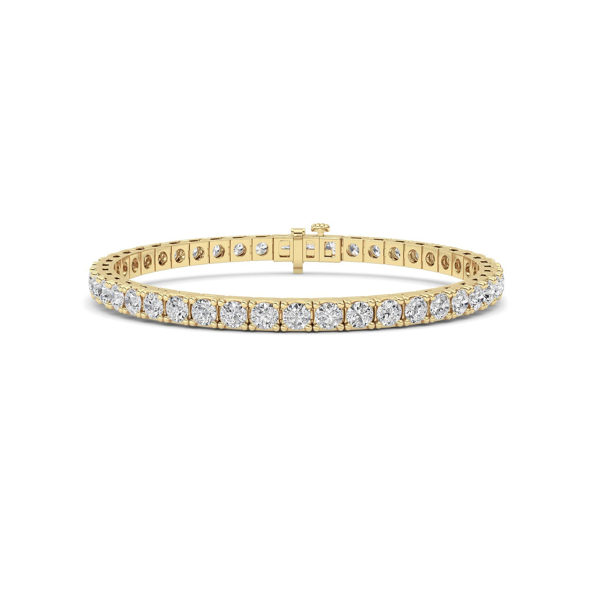 10CTW Round Lab-Grown Diamond Prong Bracelet 44 Stones