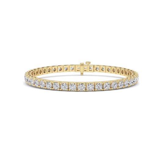 10CTW Round Lab-Grown Diamond Prong Bracelet 44 Stones
