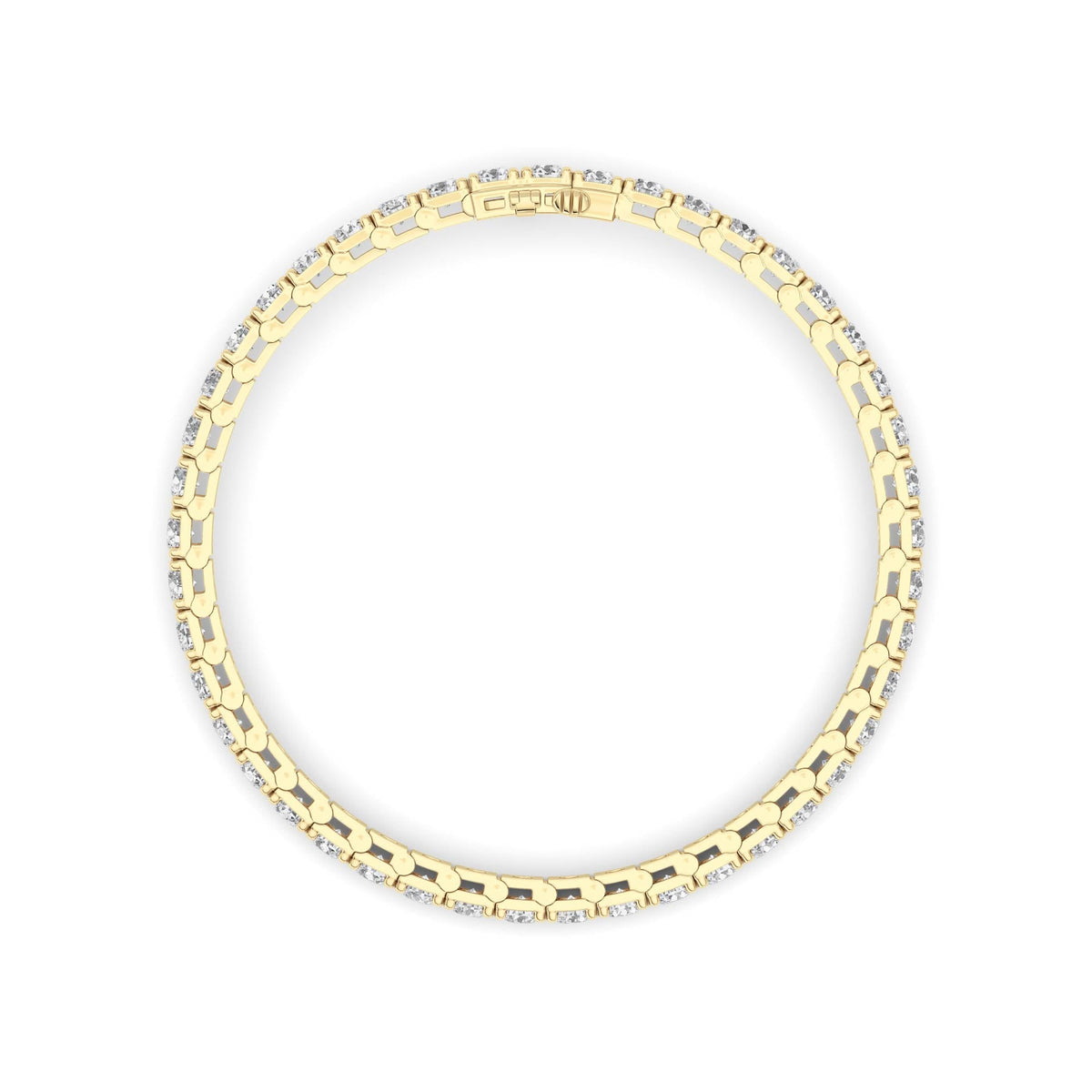 10CTW Round Lab-Grown Diamond Prong Bracelet 44 Stones