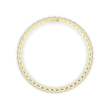 10CTW Round Lab-Grown Diamond Prong Bracelet 44 Stones