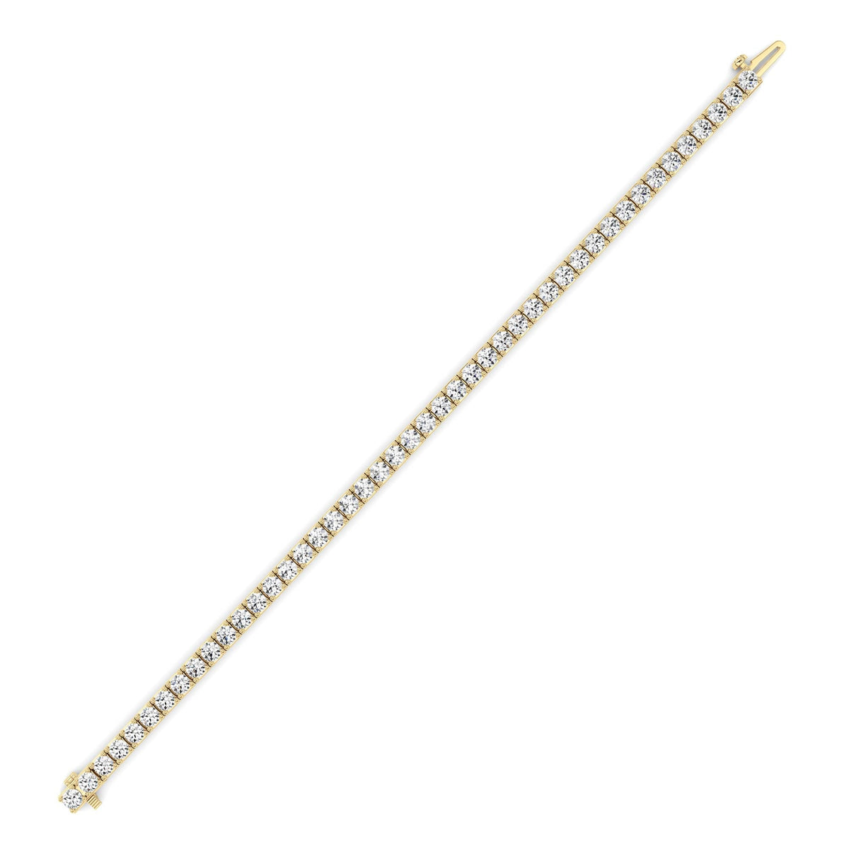 10CTW Round Lab-Grown Diamond Prong Bracelet 44 Stones