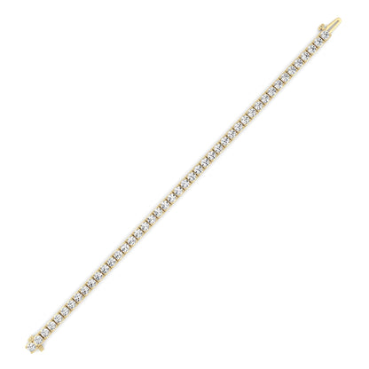 10CTW Round Lab-Grown Diamond Prong Bracelet 44 Stones