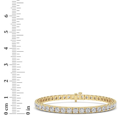 10CTW Round Lab-Grown Diamond Prong Bracelet 44 Stones