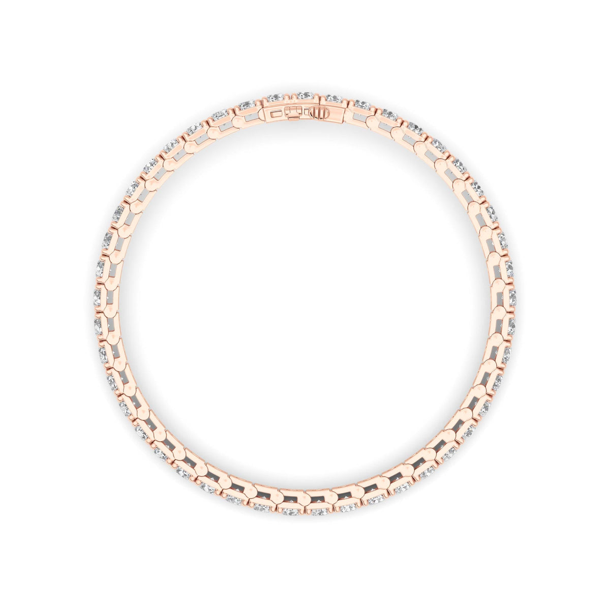 10CTW Round Lab-Grown Diamond Prong Bracelet 44 Stones