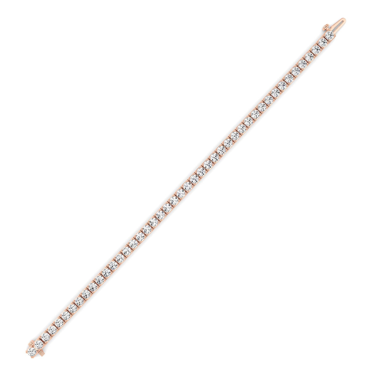 10CTW Round Lab-Grown Diamond Prong Bracelet 44 Stones