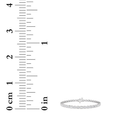 15CTW Emerald Lab-Grown Diamond East West Bezel Set Bracelet 27 Stones