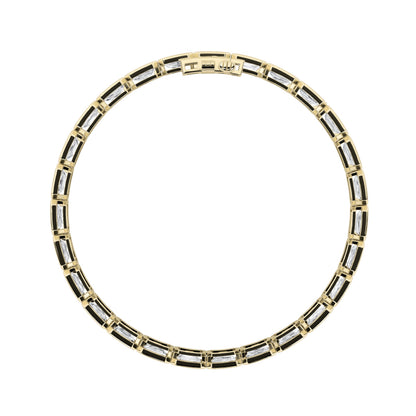 15CTW Emerald Lab-Grown Diamond East West Bezel Set Bracelet 27 Stones