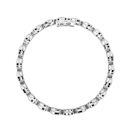 15CTW Oval Lab-Grown Diamond East West Bezel Set Bracelet 22 Stones