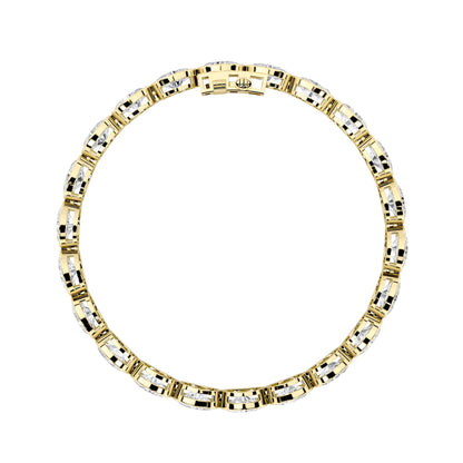 15CTW Oval Lab-Grown Diamond East West Bezel Set Bracelet 22 Stones