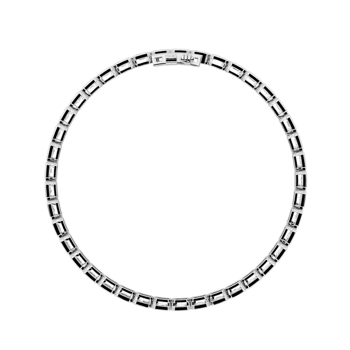 5CTW Radiant Lab-Grown Diamond East West Bezel Set Bracelet 39 Stones