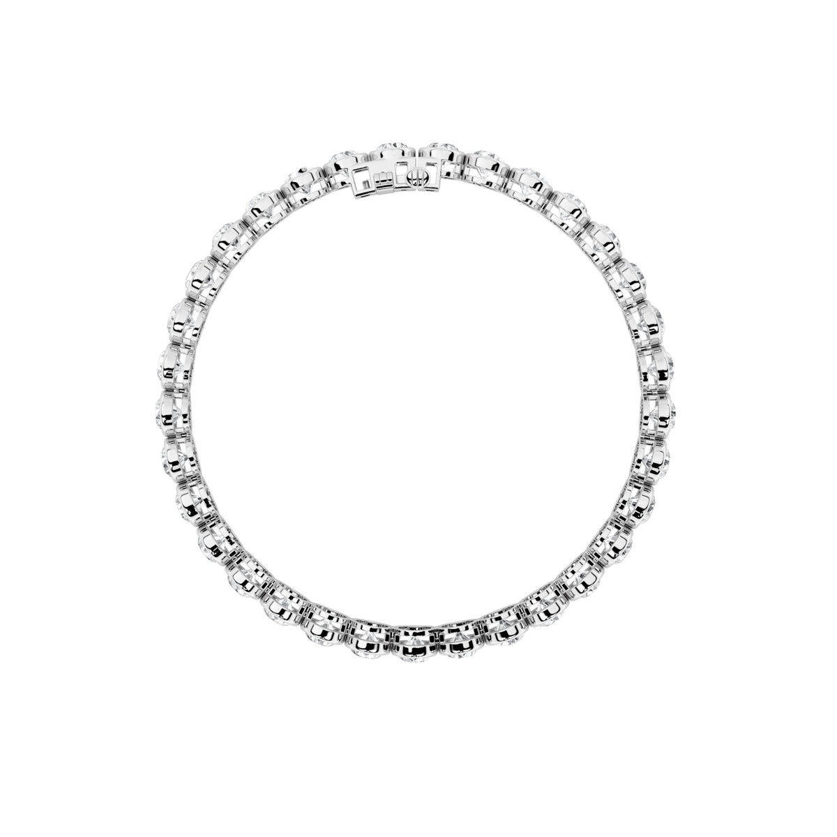 10CTW Round Lab-Grown Diamond East West Bezel Set Bracelet 33 Stones