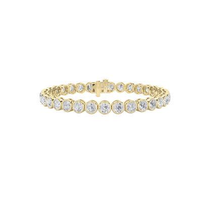 10CTW Round Lab-Grown Diamond East West Bezel Set Bracelet 33 Stones