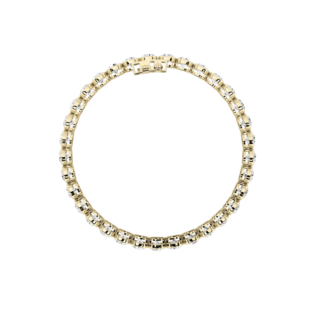 10CTW Round Lab-Grown Diamond East West Bezel Set Bracelet 33 Stones