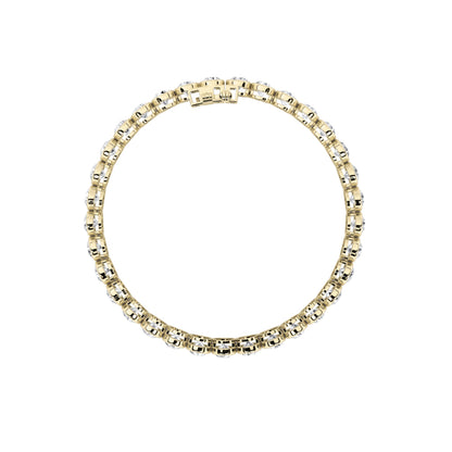 10CTW Round Lab-Grown Diamond East West Bezel Set Bracelet 33 Stones