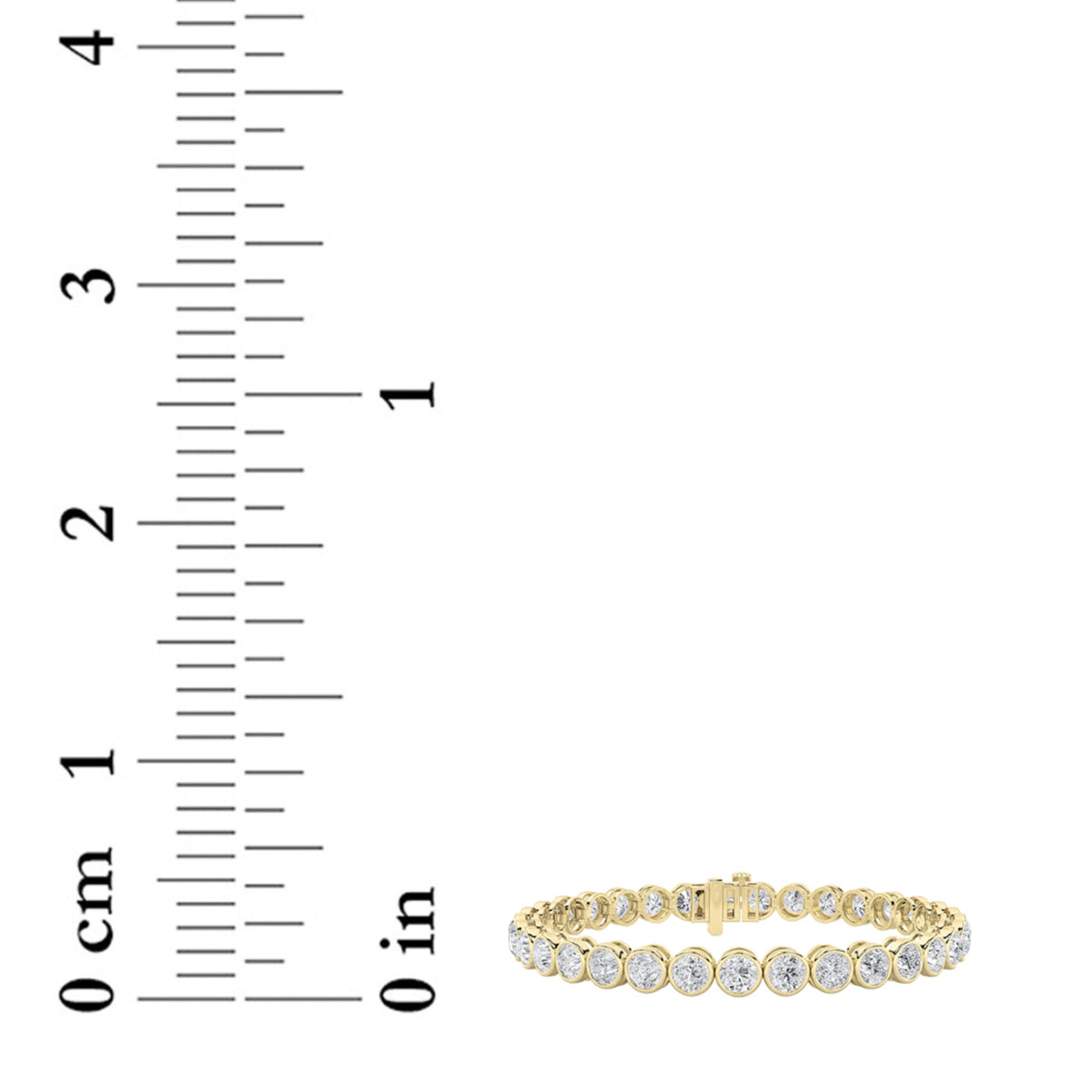 10CTW Round Lab-Grown Diamond East West Bezel Set Bracelet 33 Stones